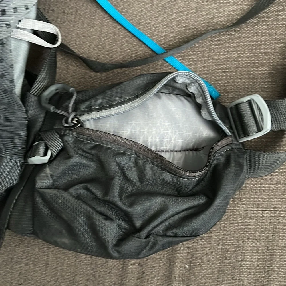 Gregory Light Gray Hiking Backpack with Blue Accents